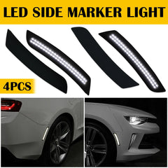 Fits Chevy Camaro 16-21 Smoked LED Side Marker Lights Set Front&Rear Bumper 4PCS 6B93BC-57