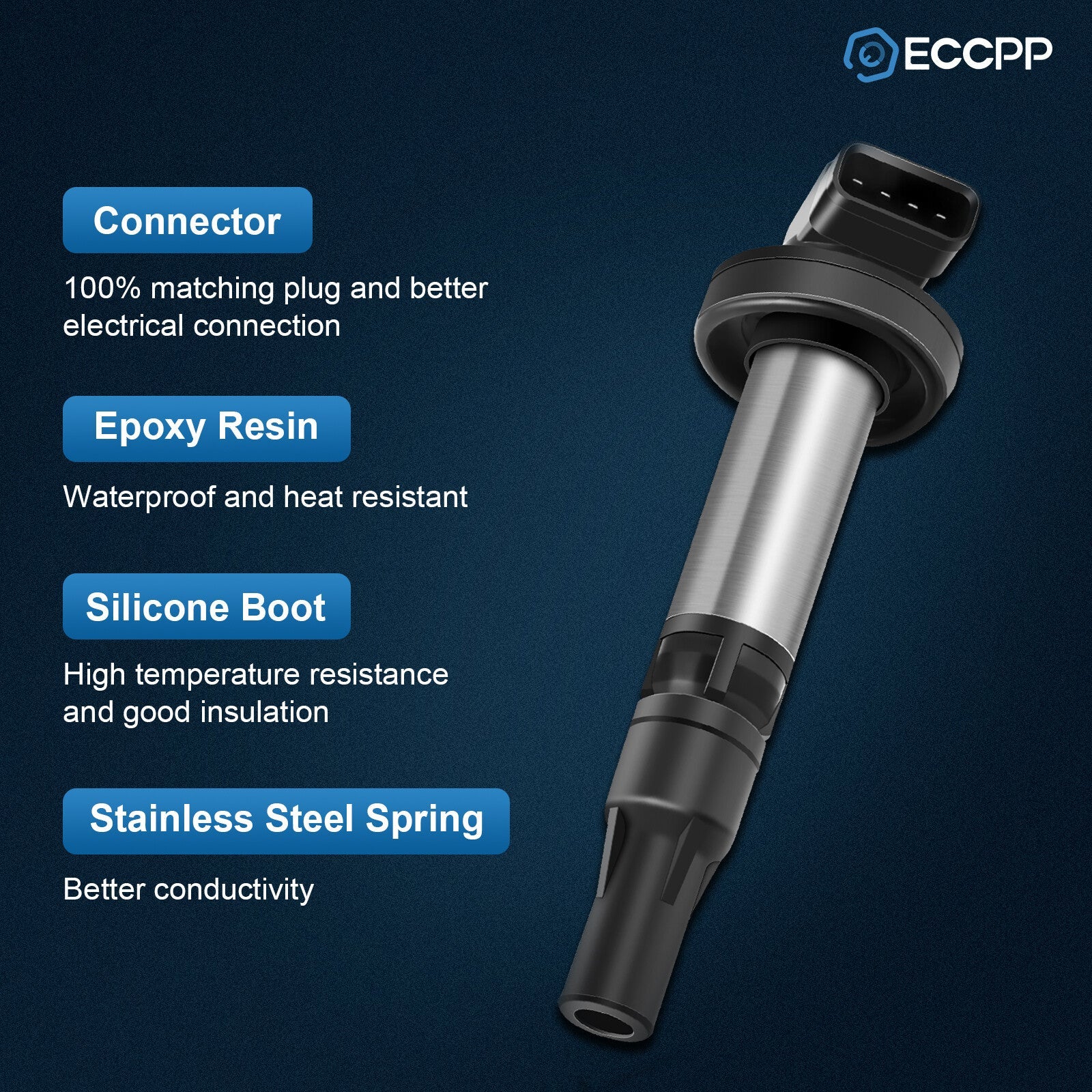 ECCPP 6 Ignition Coils For 4.2L V8 Jaguar S-Type Super Vanden Plas XF XJ8 XJR XK ECCPP