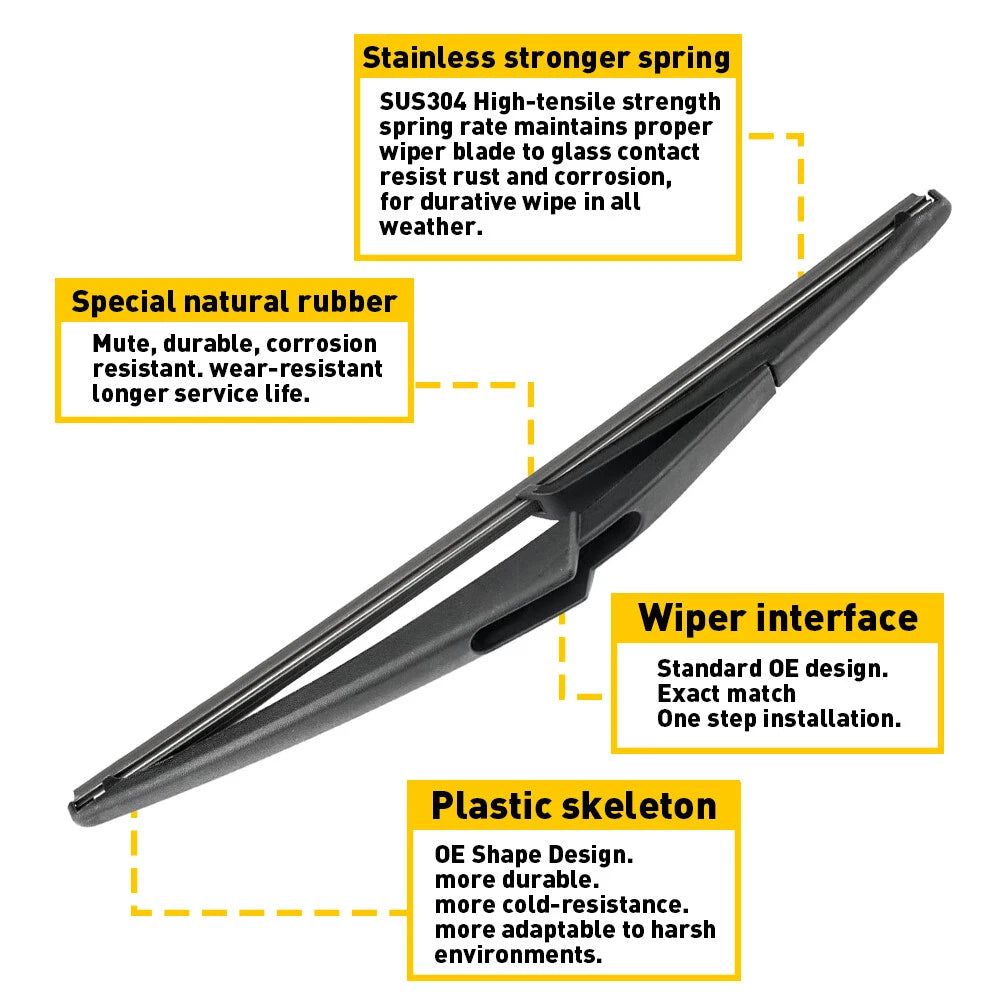Rear Windshield Back Wiper Arm Blade Set For Nissan 2013 - 2019 Rogue Pathfinder 6B93BC-57