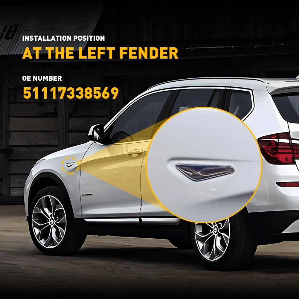 Front Left Fender Side Marker Finisher for BMW X3 X4 F25 F26 15-17 #51117338569 6B93BC-57