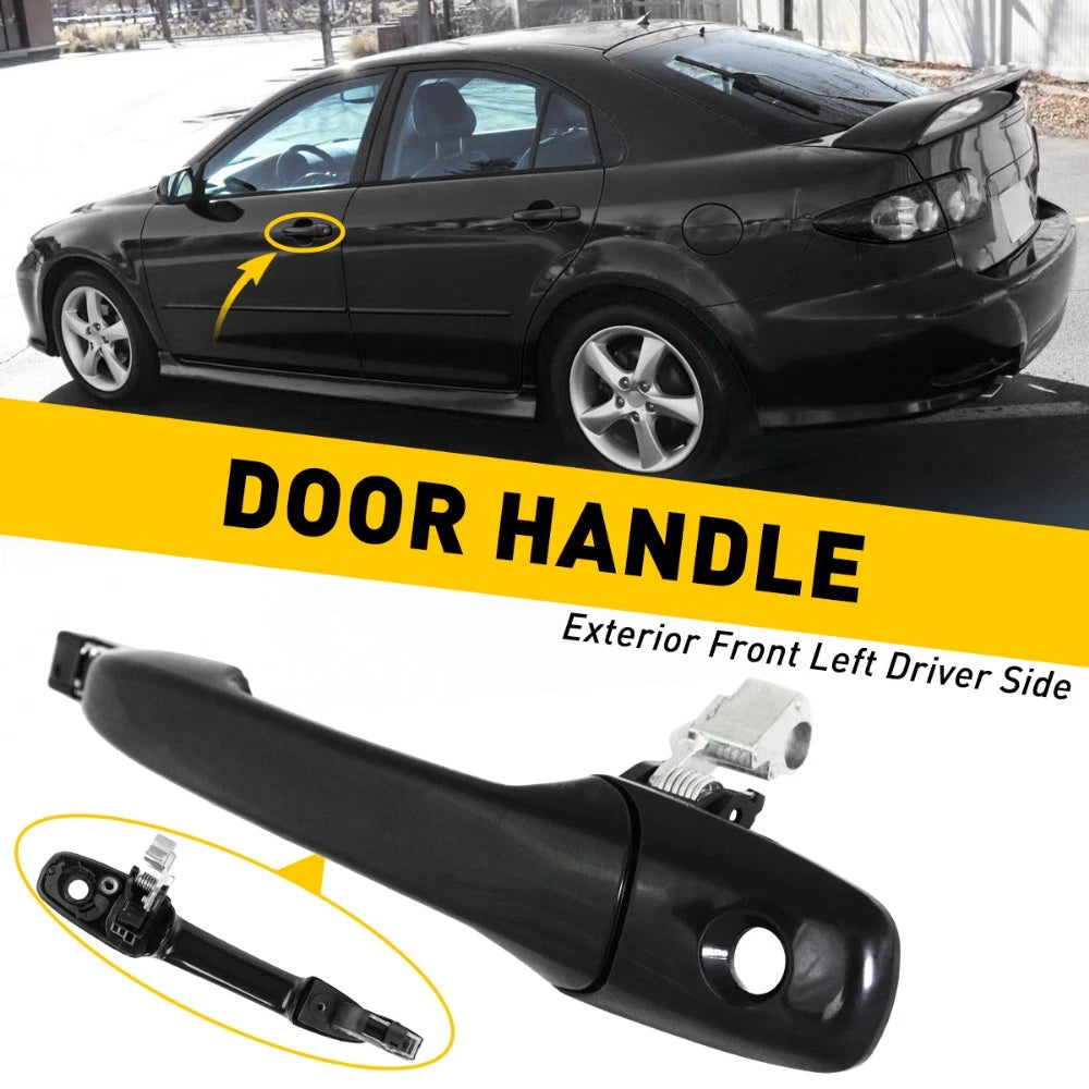 Outer Door Handle with Keyhole Front Driver For Mazda 3 5 6 CX-7 CX-9 RX-8 EOA 6B93BC-57