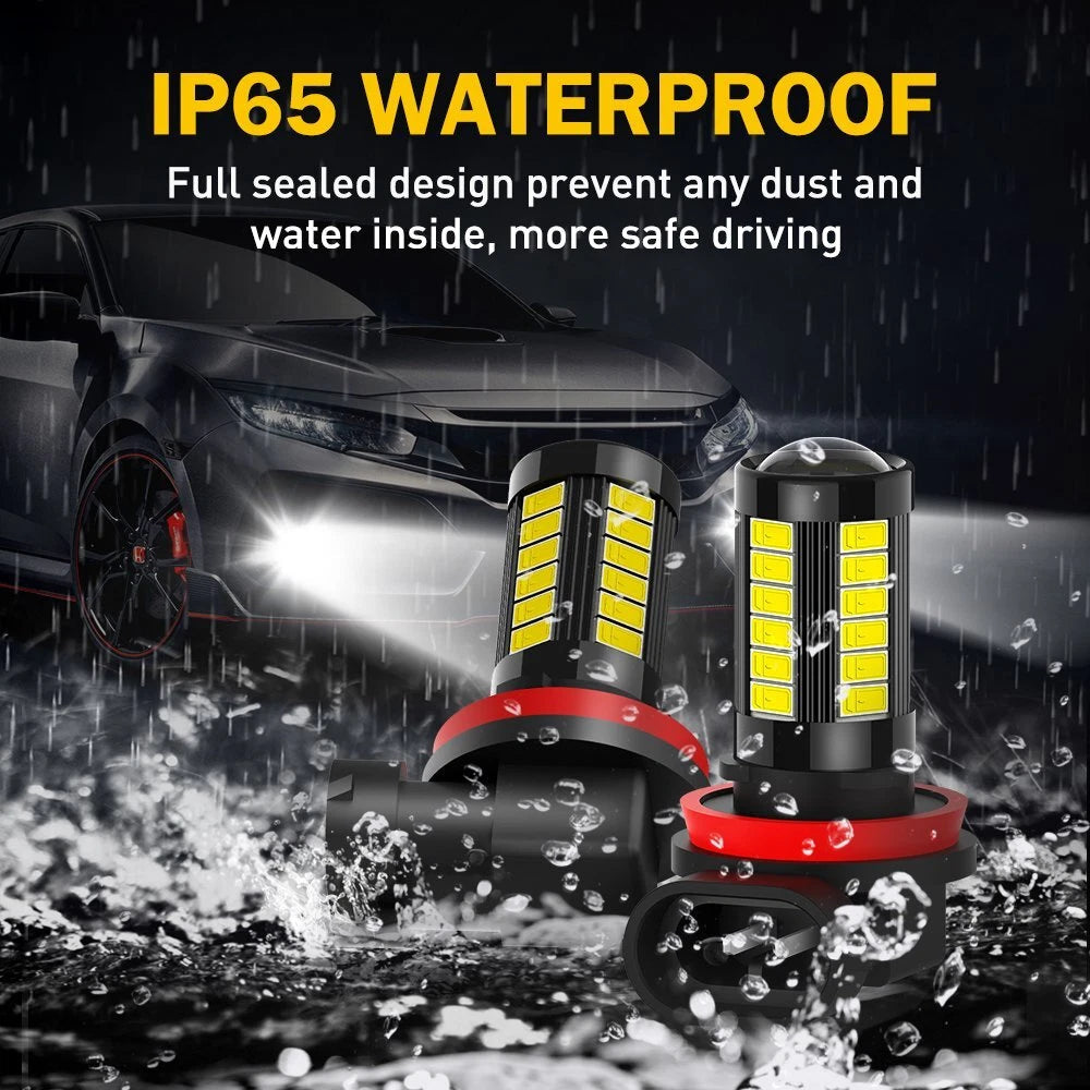 AUXITO H11 H16 H8 LED Fog Driving Light 6000K Super Bright Bulbs 2000LM 6G33 EOA AUXITO