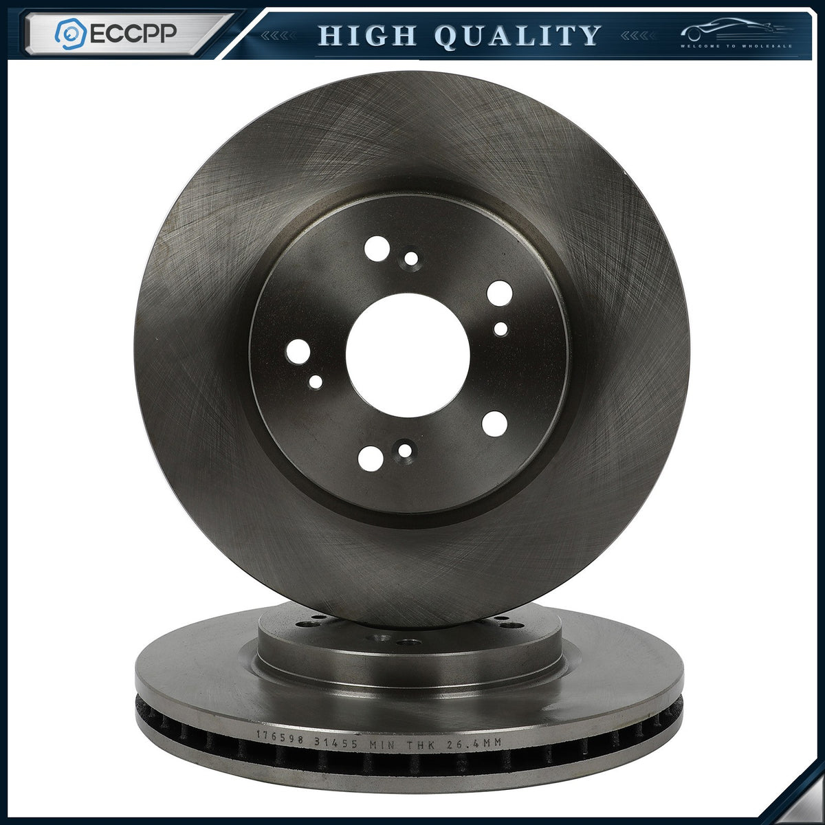 296mm Front Brake Rotors Discs Kit For ACURA RDX 2007 2008 2009 2010 2011 2012