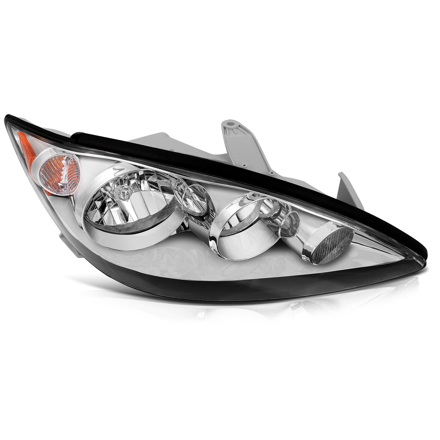ECCPP Headlights Assembly For Toyota Camry 2.4L 3.0L 2005-2006 Pair Chrome Amber 6B93BC-57
