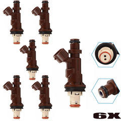 6x Fuel Injectors 23250-62040 For Toyota 4Runner Tacoma Tundra Land Cruiser 6B93BC-57