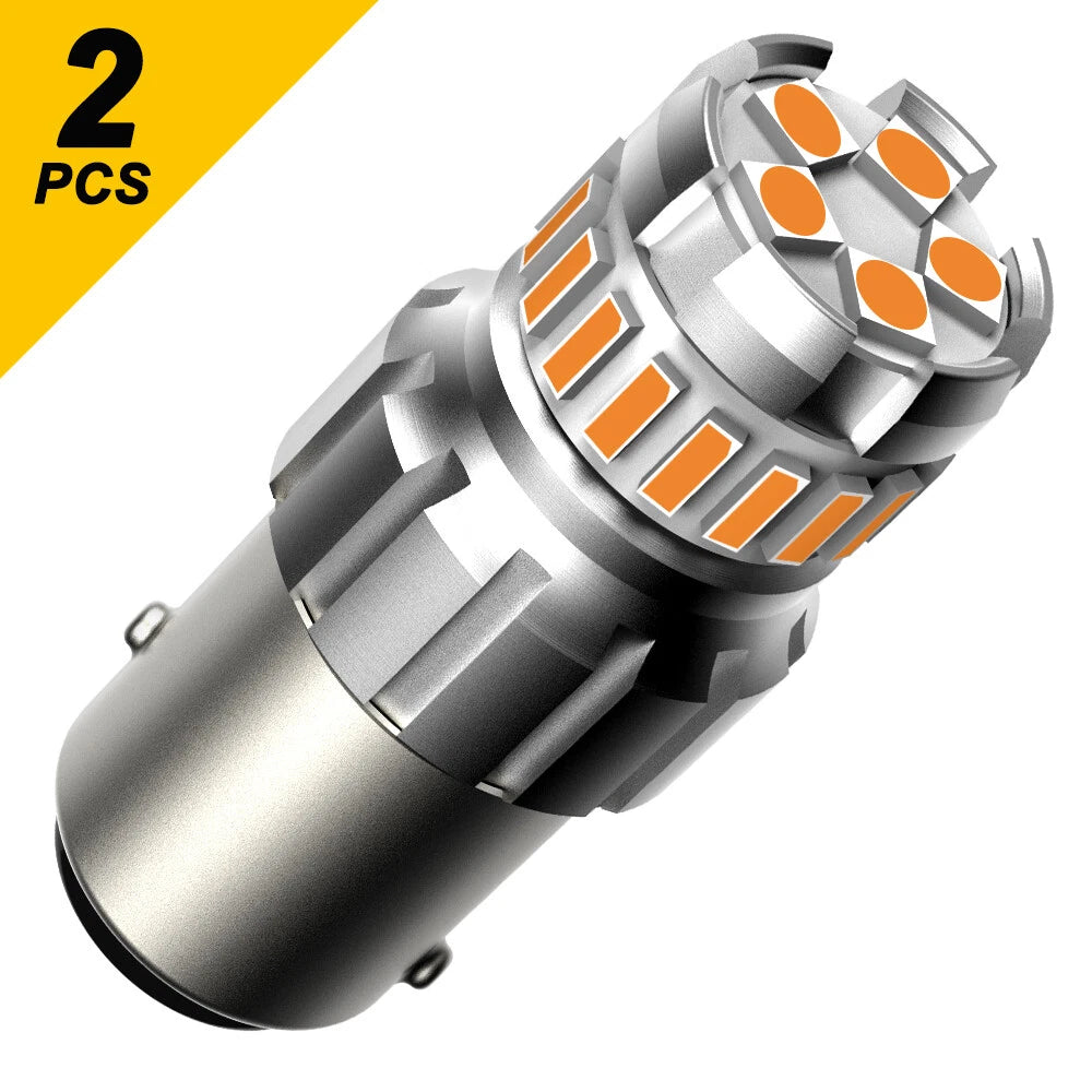 4X AUXITO Amber 7506 1156 LED Turn Signal Light Canbus BA15S Parking Bulbs EOA AUXITO