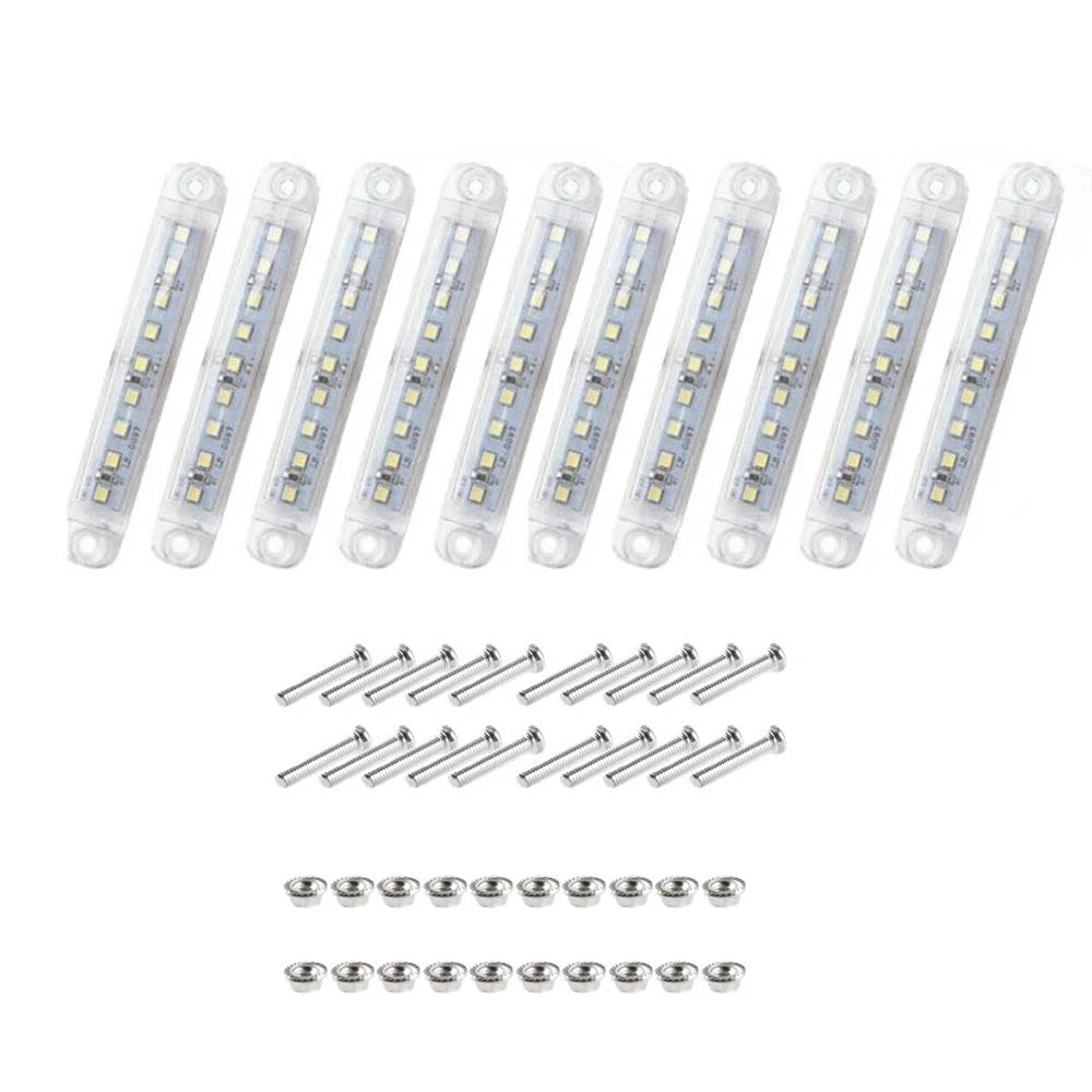 10PCS LED Side Marker Lights Bullet Clearance Light Truck Trailer 12V white EOA 6B93BC-57