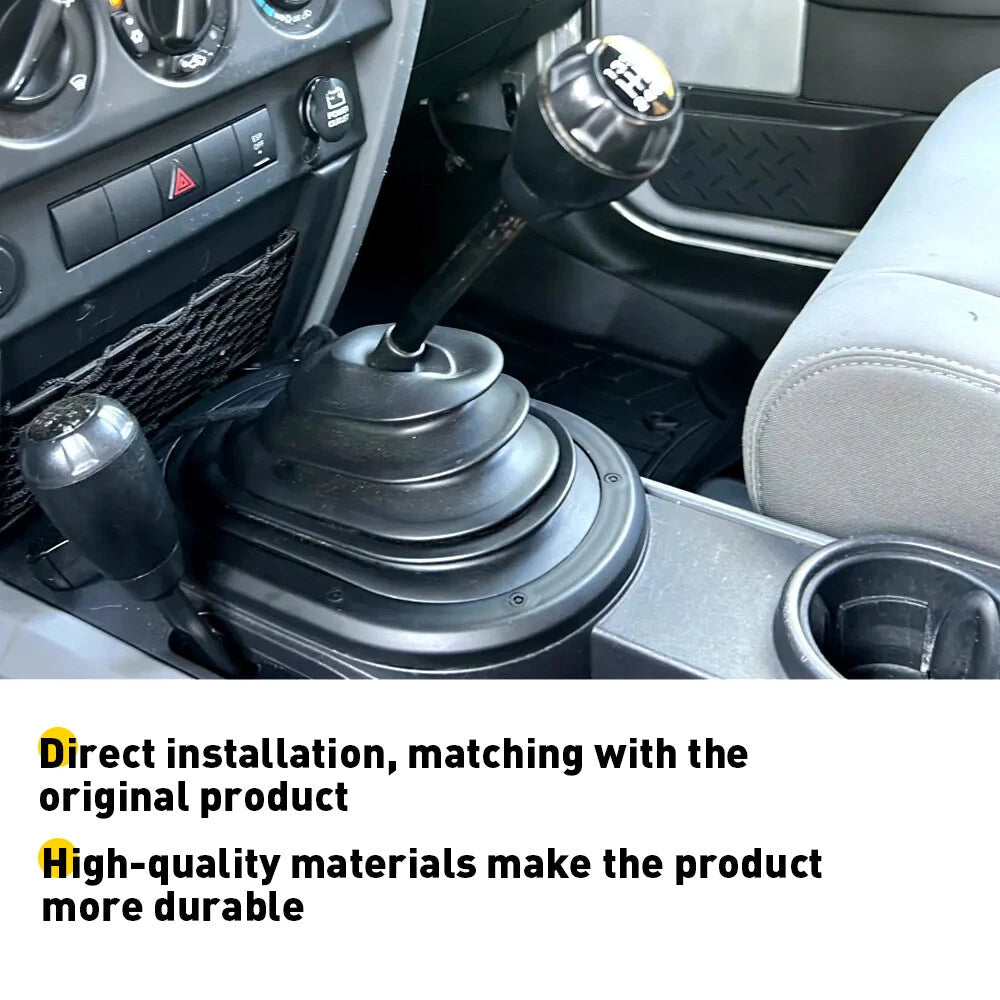 Manual Transmission Gear Shifter Boot Shift For Cover Jeep Wrangler JK 07-10 EOA 6B93BC-57