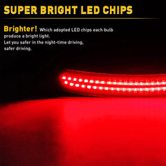 For 2015-2021 Dodge Charger Red Lens LED Rear Bumper Side Marker Light Lamp EOA 6B93BC-57