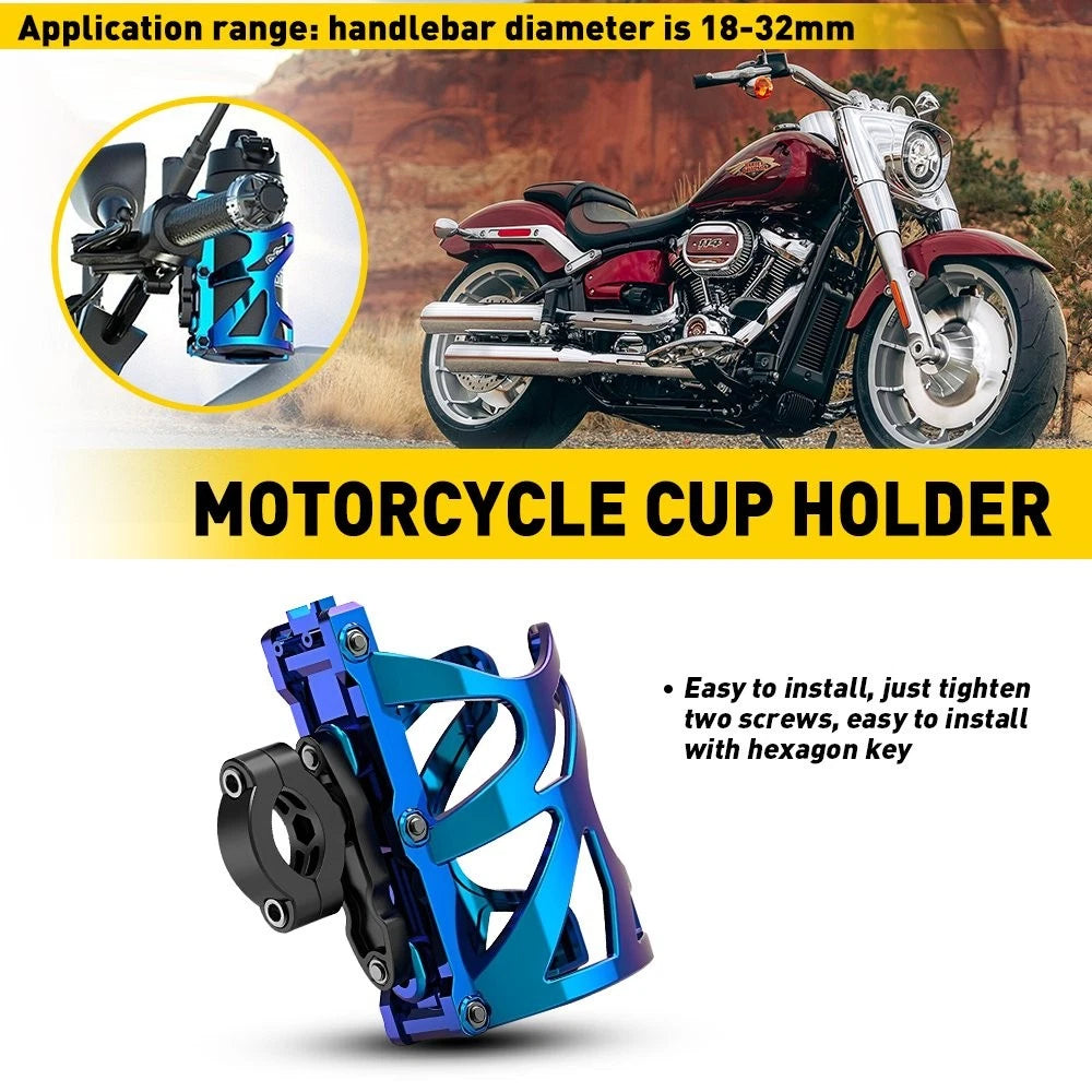 Drink Bottle Holder Cup Mount fits ATV Bicycle Motorcycle 18-32MM Handlebar 6B93BC-57