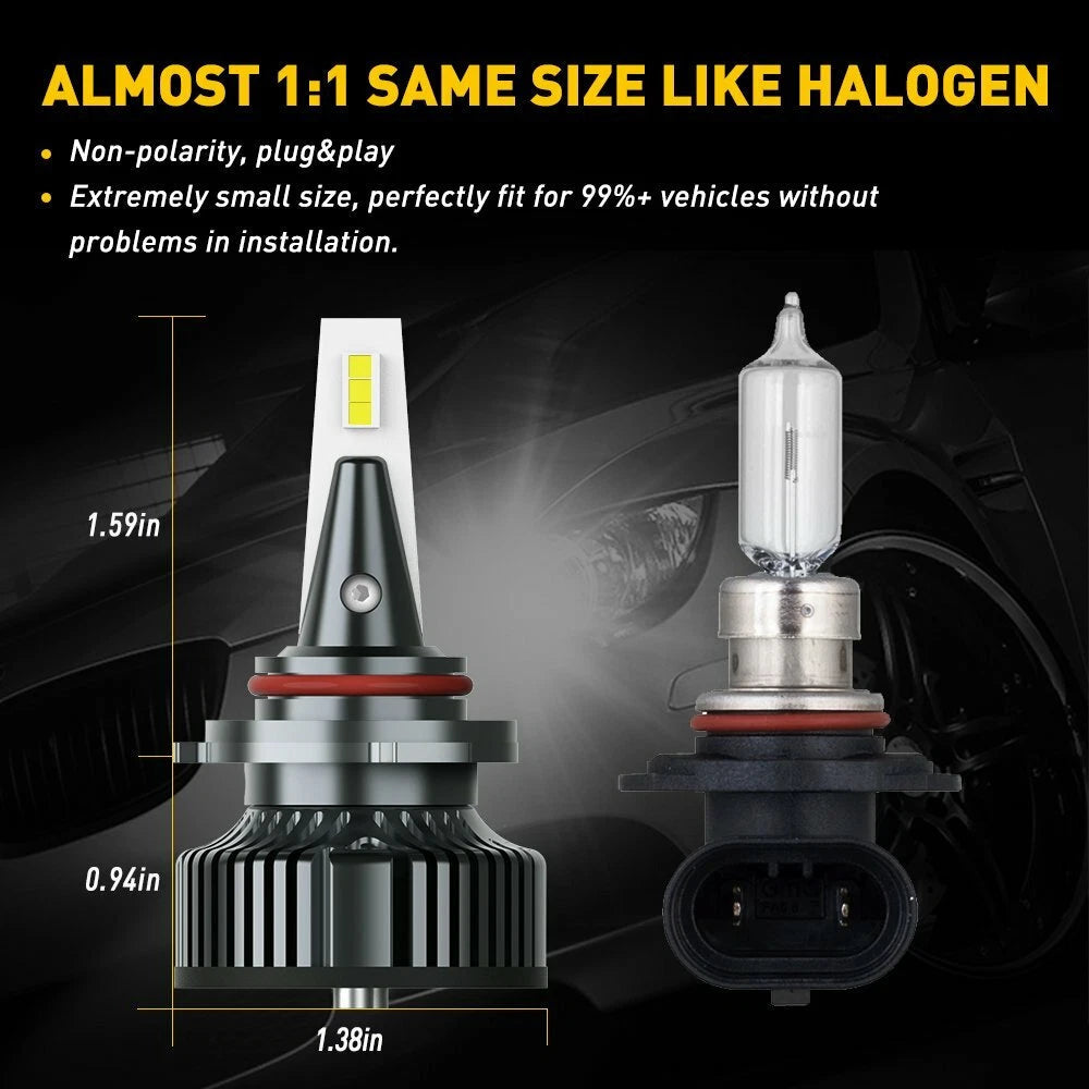 AUXITO 9012 LED Headlight Bulb Hi/Low Beam 16000LM 6500K CANBUS Error Free Y13 A AUXITO