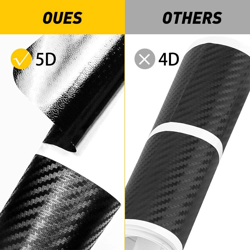 4x Accessories Carbon Fiber Car Scuff Plate Door Sill 5D Sticker Protector EOA 6B93BC-57