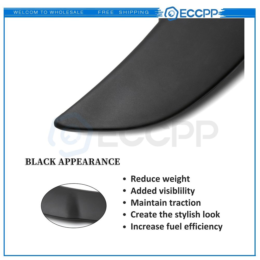 For 2011-2023 Dodge Charger Hellcat Style ABS Rear Wing Spoiler Matte Black 6B93BC-57