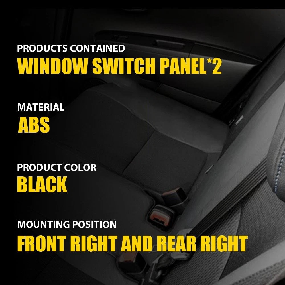 For Toyota Yaris 12-14 Black Window Switch Control Panel Bezel Front Rear RH 2x 6B93BC-57