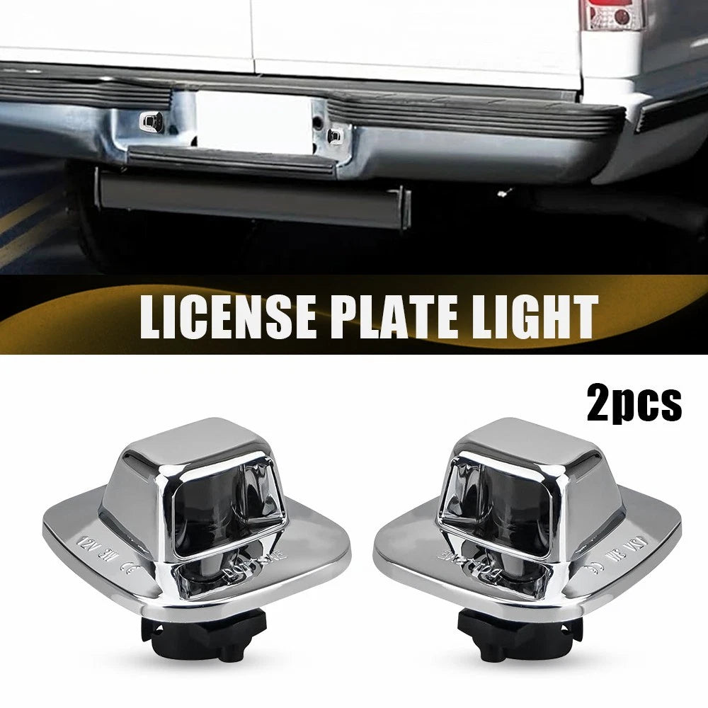 2X License Plate Light Lamp Housing Cover For 1988-2000 Chevy C/K 1500 2500 3500 6B93BC-57