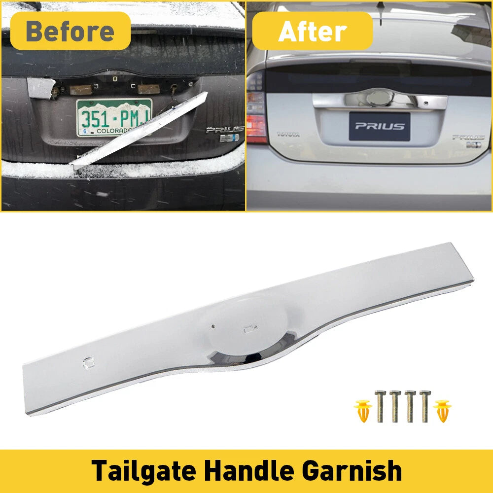 Rear Tailgate Liftgate Handle Garnish for 2004-2009 Toyota Prius 8S2 Chrome US 6B93BC-57