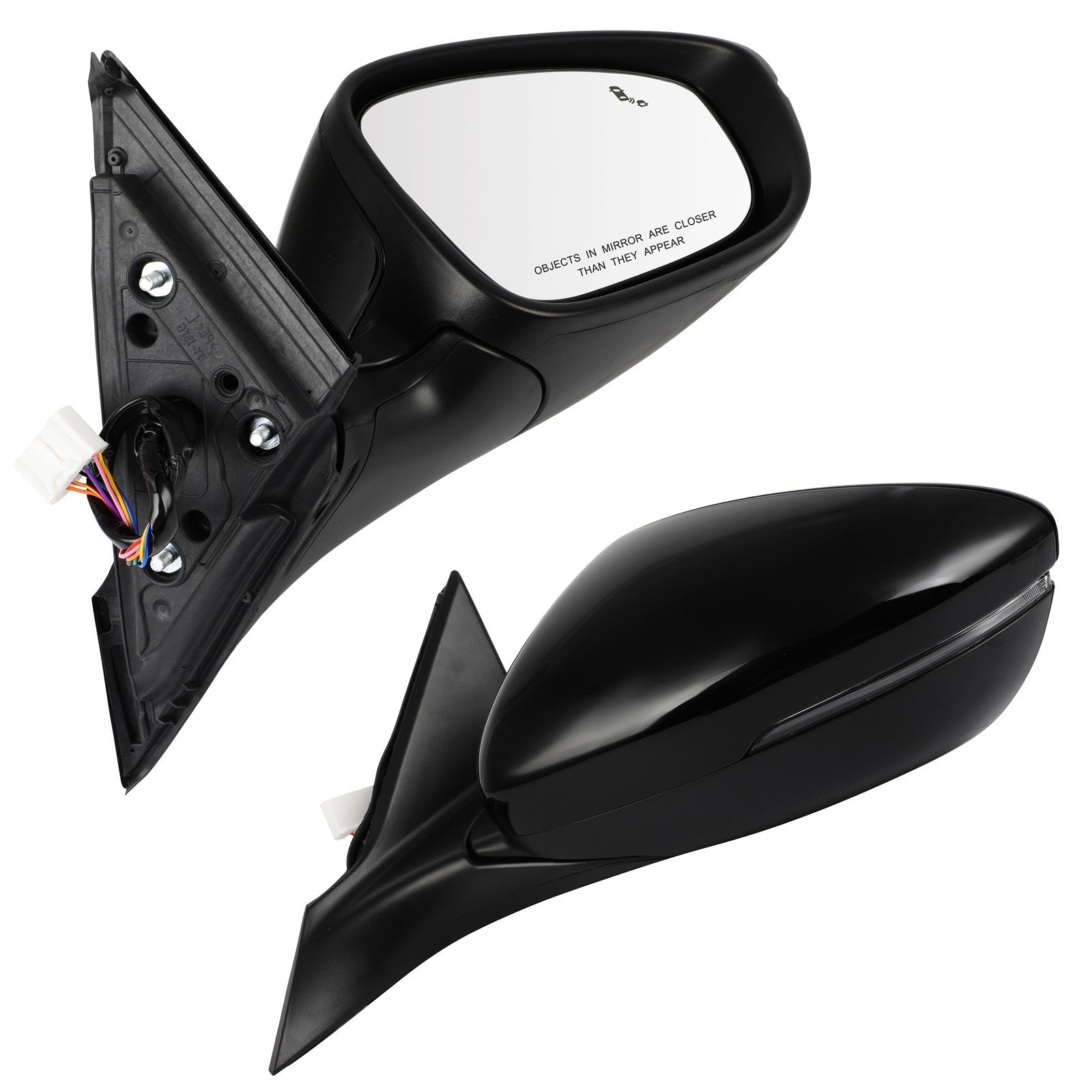 Pair Side Power Mirrors Heated w/Turn Signal For 18 Honda ACCORD BSM 8 PIN 6B93BC-57