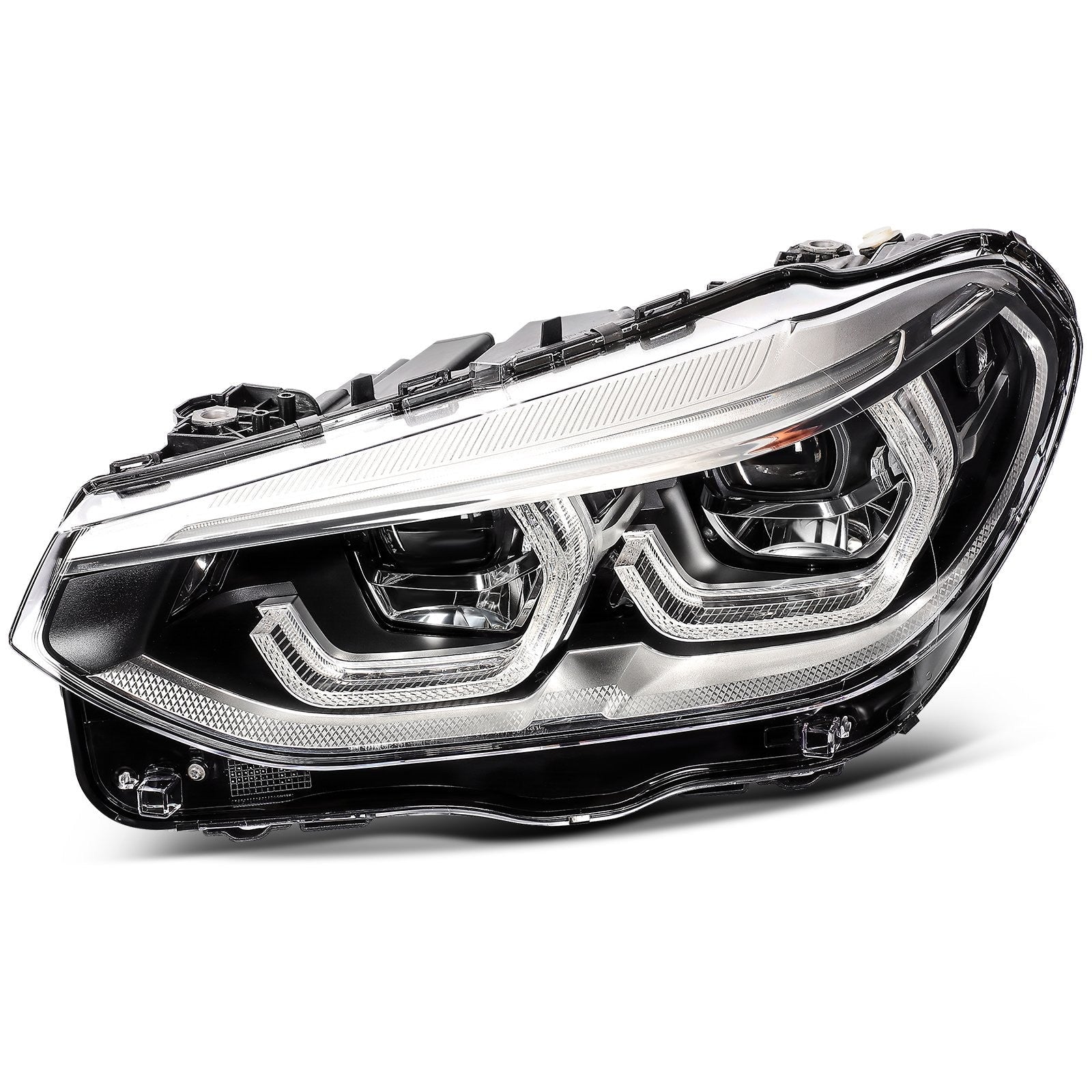 Driver Left Side LED Headlight Assembly For 2018-2021 BMW X3 X4 2.0L 3.0L Black 6B93BC-57