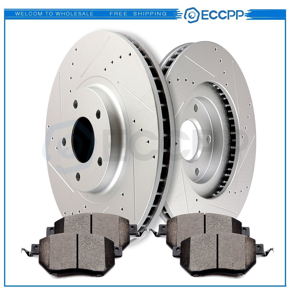 Front Ceramic Brake Pads And Rotors For 07-08 Nissan Maxima 09-12 Nissan Murano KOEEP