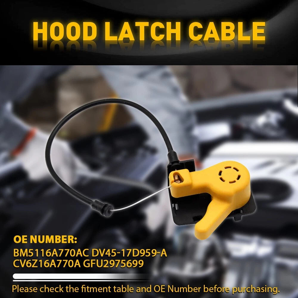 Hood Latch Release Pull Handle Cable Lever For 2012-2018 Ford Focus BM5116A770AC 6B93BC-57