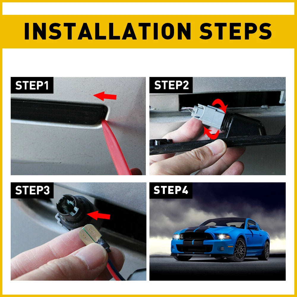 2XFront Bumper Side Marker Light Smoke Lens Amber For LED Ford Mustang 2010-2014 6B93BC-57