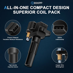 ECCPP 4 Ignition Coils For 2005-2009 Subaru Legacy Outback Impreza H4 2.5L 6B93BC-57