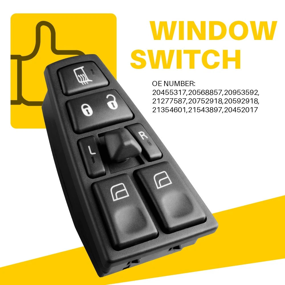 Front Left Master Power Window Switch For 2004-2012 Volvo VN VNL VNM 20455317 EA 6B93BC-57