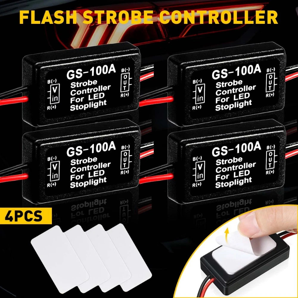 4PCS Flash Strobe Controller For Box LED Brake Tail Light Stop Flasher Module 6B93BC-57