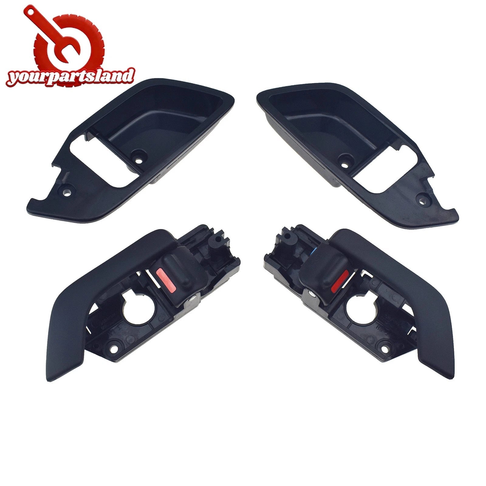 4pc Inside Interior Door Handle & Cover Right Left for Hyundai Tiburon 2003-2008 6B93BC-57