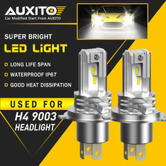 2X AUXITO H4 9003 HB2 24000LM LED Headlight High Low Beam 6500K Bulbs M4 EOA AUXITO