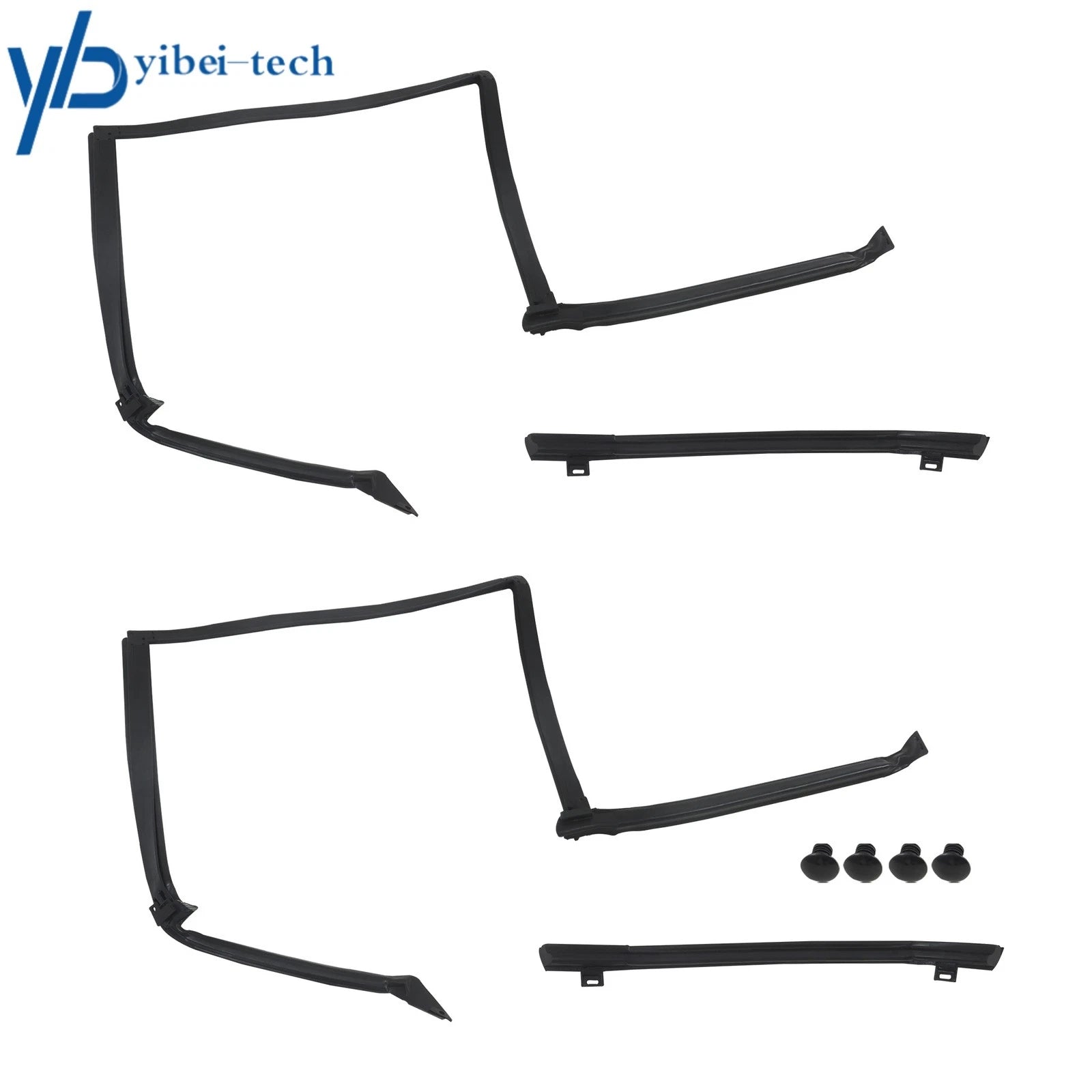 4Pcs T-Top Rubber Roof Weatherstrip Waterproof Kit For Firebird Camaro 1982-1992 6B93BC-57