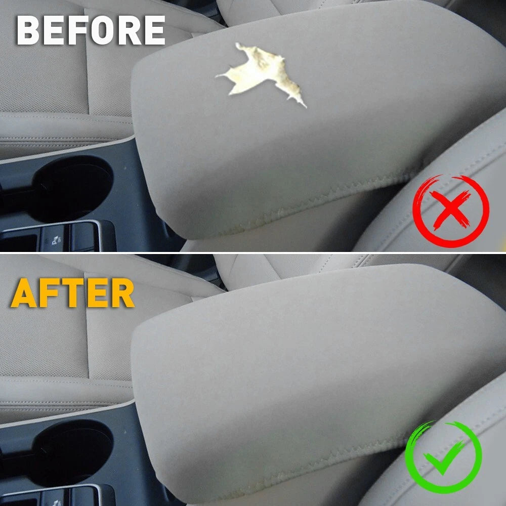 Fits 15-19 Hyundai Sonata Gray Real Leather Console Center Lid Armrest Cover EOA 6B93BC-57