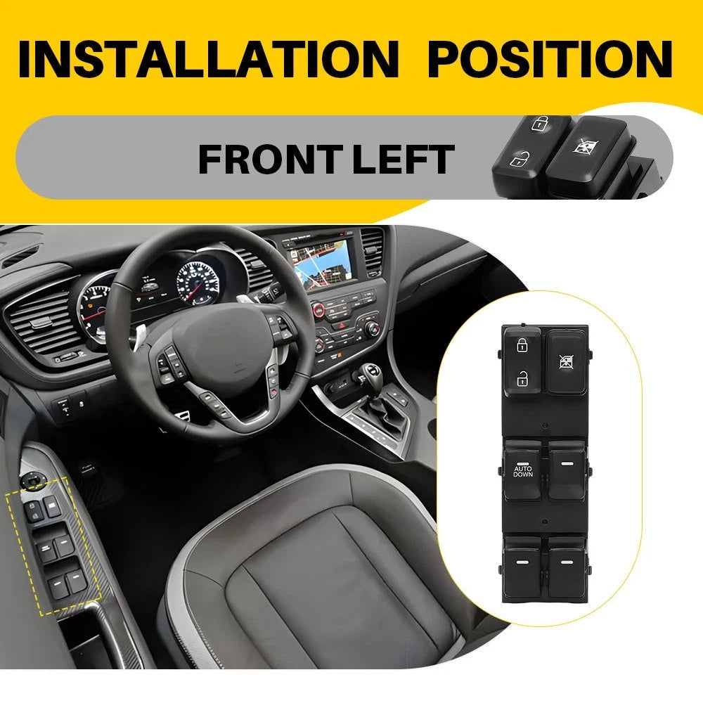 Left Master Power Window Control Switch For 2011-16 Kia Sportage 935703W000WK EA 6B93BC-57
