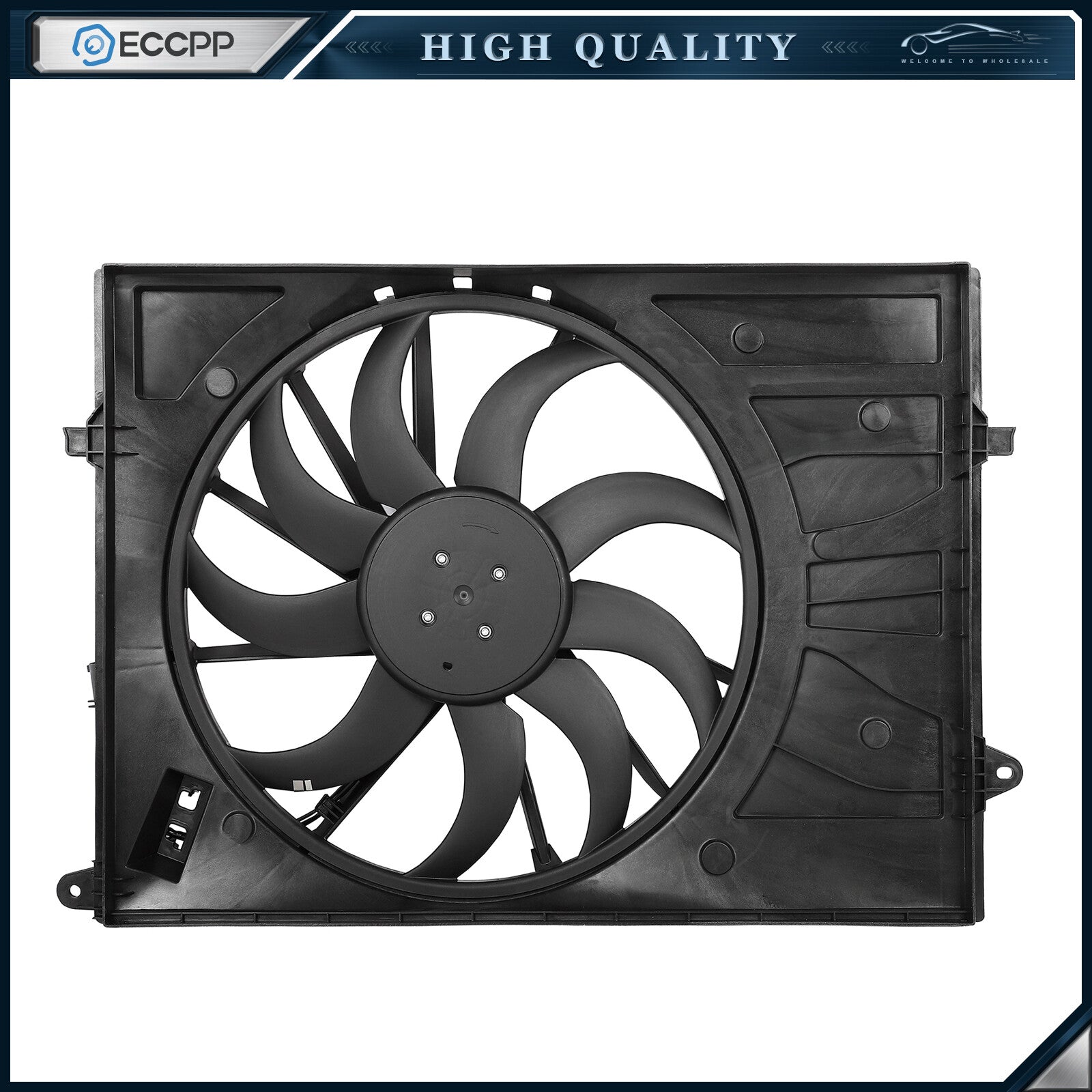 Electric Radiator Fan Assembly For 19-20 Hyundai Santa Fe for 624410 Cooling Fan 6B93BC-57