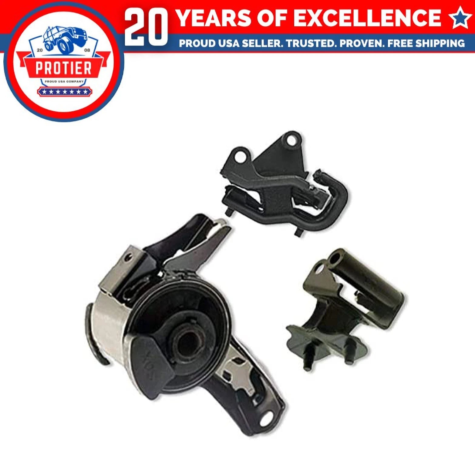 Fits 2007 Honda Odyssey 3.5L i-VTEC AUTO Front RT Motor & Trans Mount 3pc 6B93BC-57