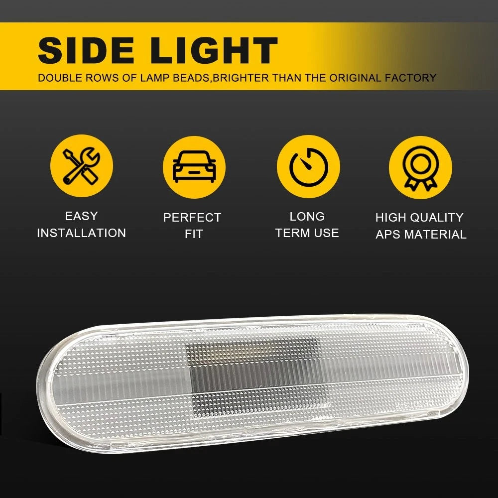 4X For 2002-2005 Honda Civic Si EP3 3Door LED Side Marker Light Waterproof EOA 6B93BC-57