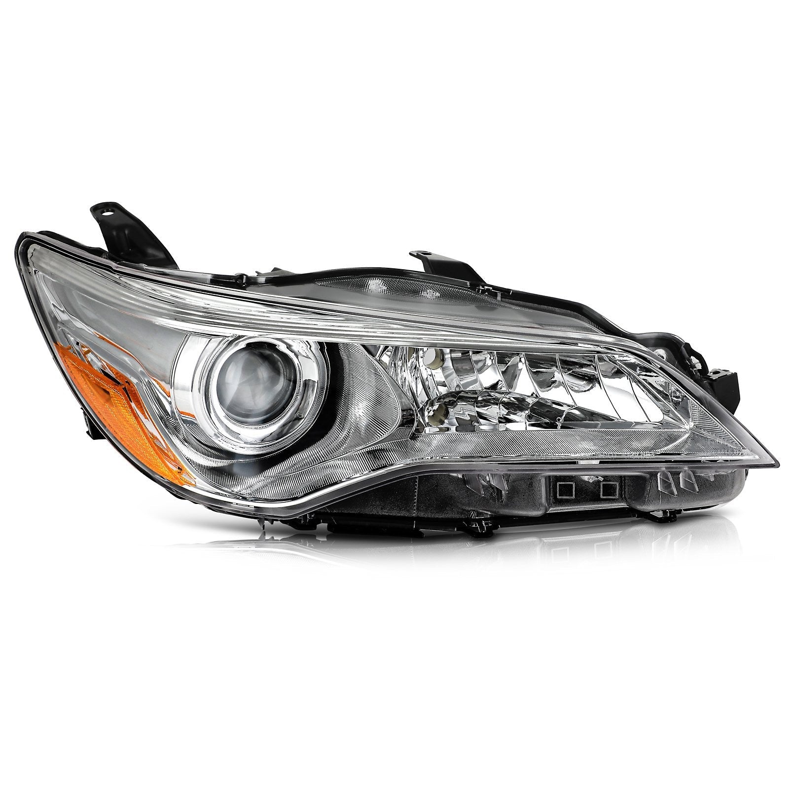 ECCPP Headlights Assembly For Toyota Camry 2.5L 3.5L 2015-2017 Pair Chrome Amber 6B93BC-57