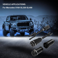 4x Front Air Suspension Shocks + Rear Air Spring For Mercedes X164 GL320 GL450 6B93BC-57