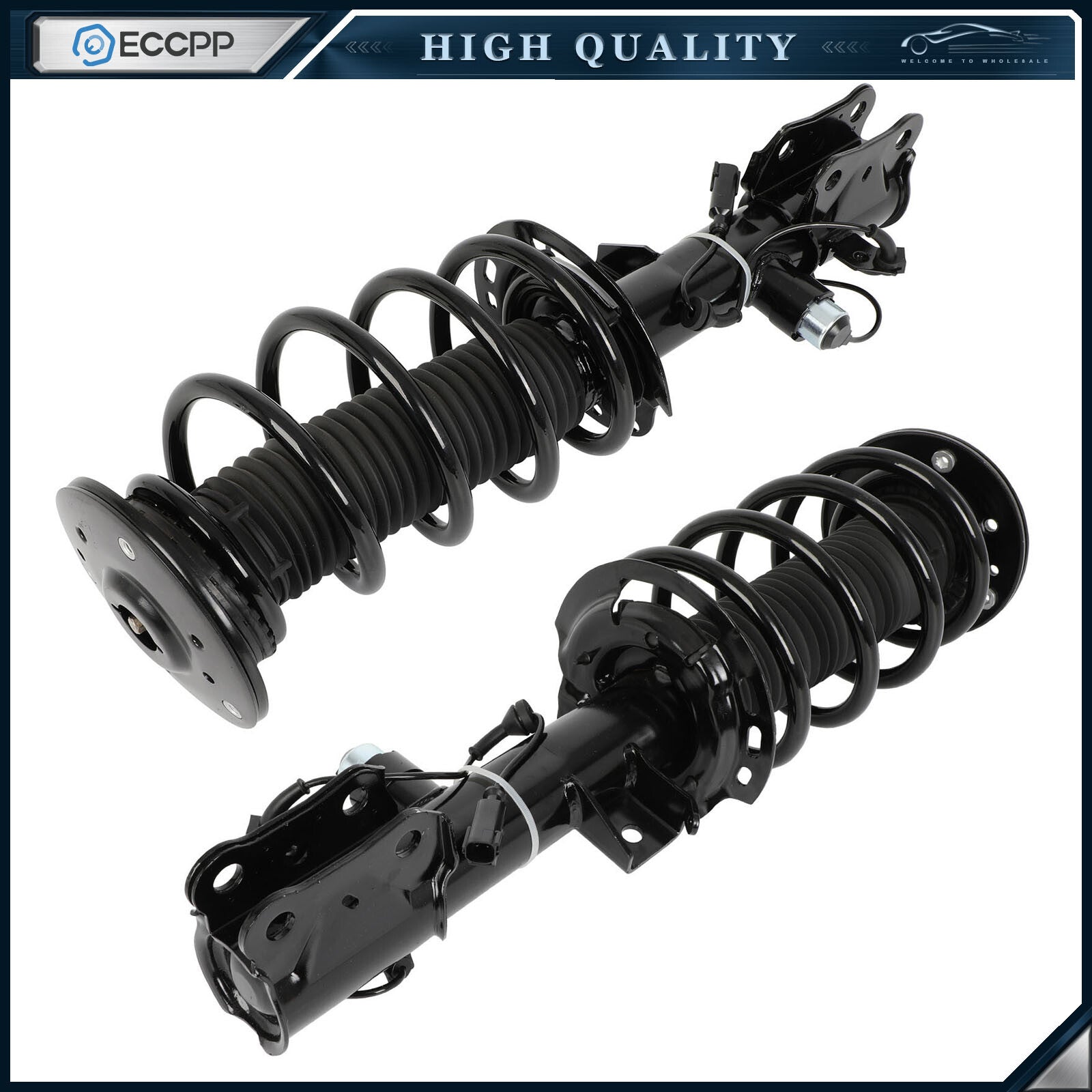2Pcs Front Left Right Shock Struts Assys w/Electronic For Lincoln MKX 2016-2018 6B93BC-57