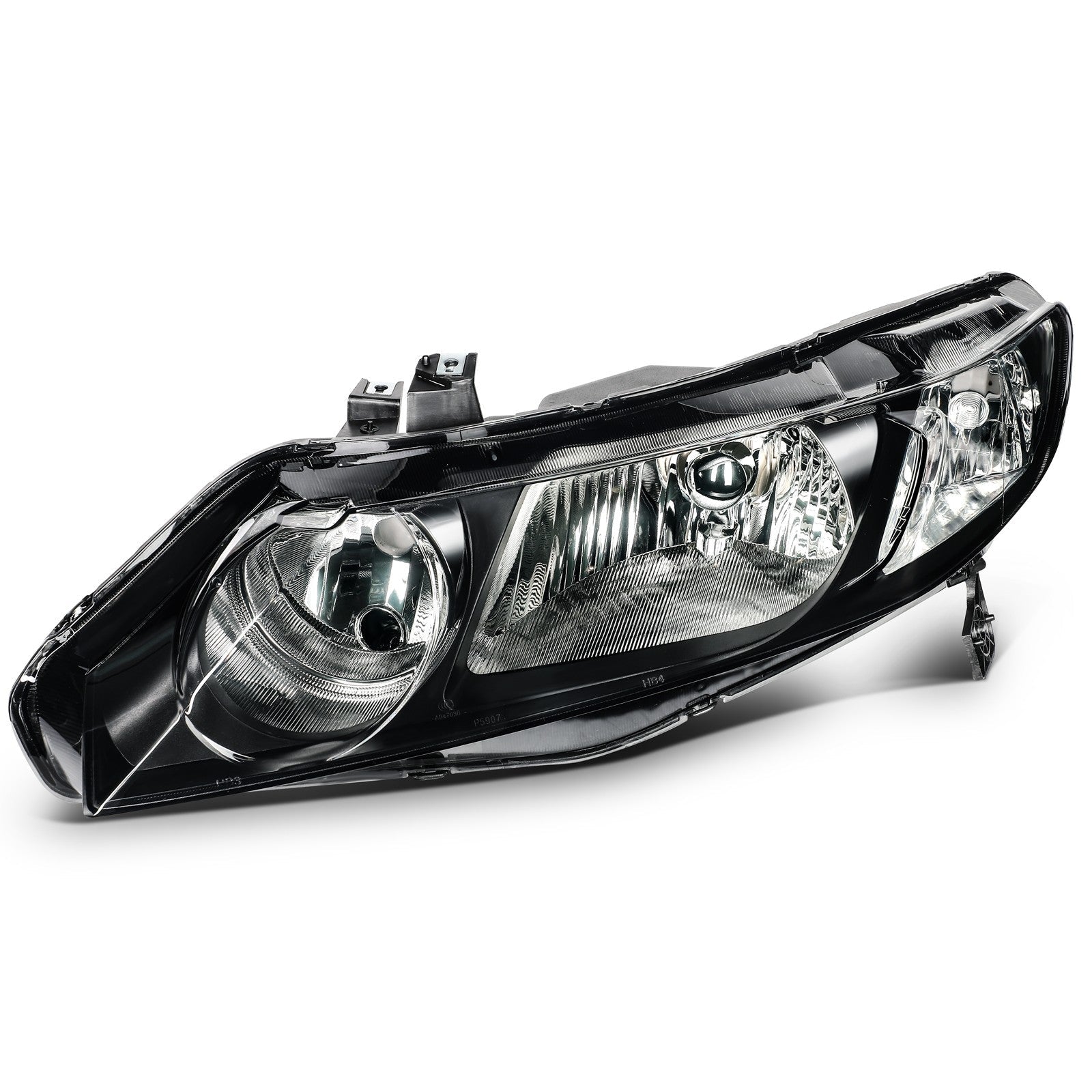 ECCPP Headlights Assembly For Honda Civic 1.8L 2.0L 2006-2011 Pair Kit Black 6B93BC-57