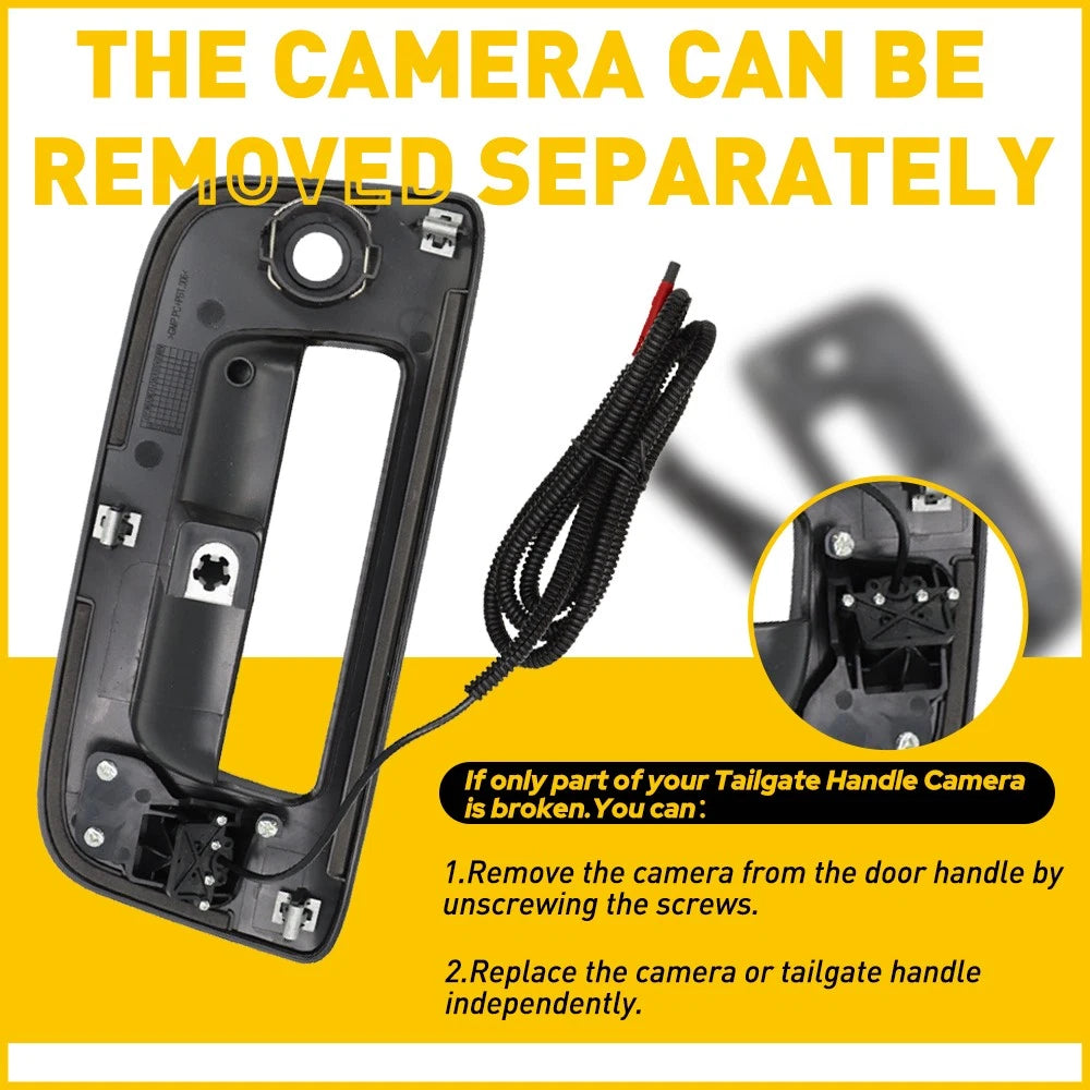 Tailgate Handle Bezel W/ Camera Fit For 2007-2014 Chevy Silverado GMC Sierra US 6B93BC-57