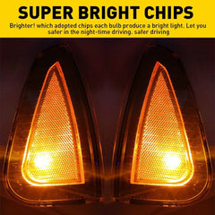 Amber Lens Marker Parking Signal Corner Lights For Housings Dodge 06-10 Charger 6B93BC-57