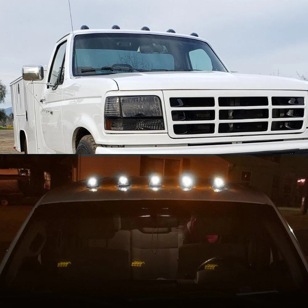 For Ford F250 F350 Duty Super Smoked Cab Roof Marker Running Light Covers Lens 6B93BC-57