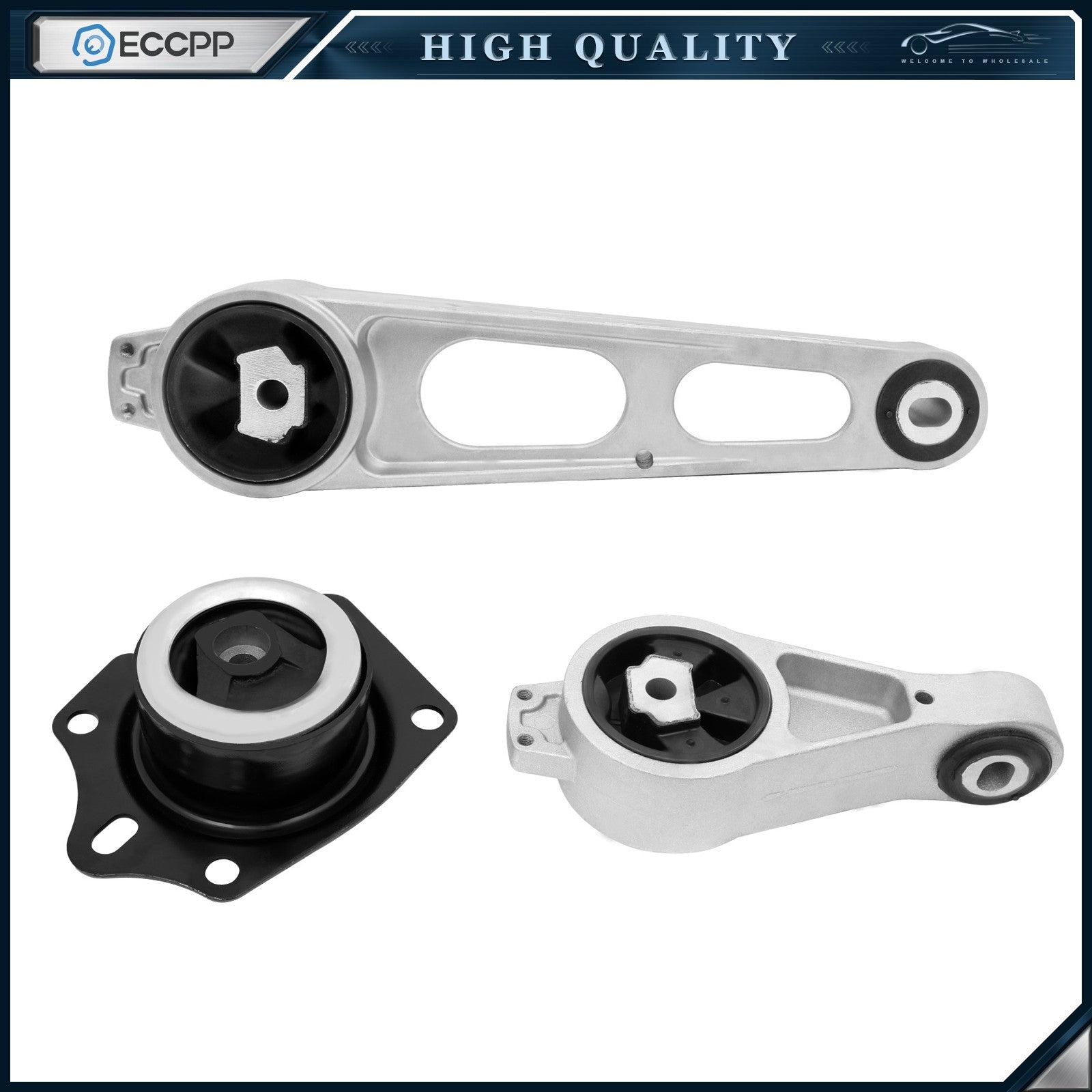 ECCPP 3Pcs Engine Motor Mounts Kit For 2001-2010 Chrysler PT Cruiser 2.4L AT ECCPP