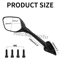 For Yamaha YZF R3 R25 2015-2021 2022 2023 2024 Motorcycle Side Rear view Mirrors