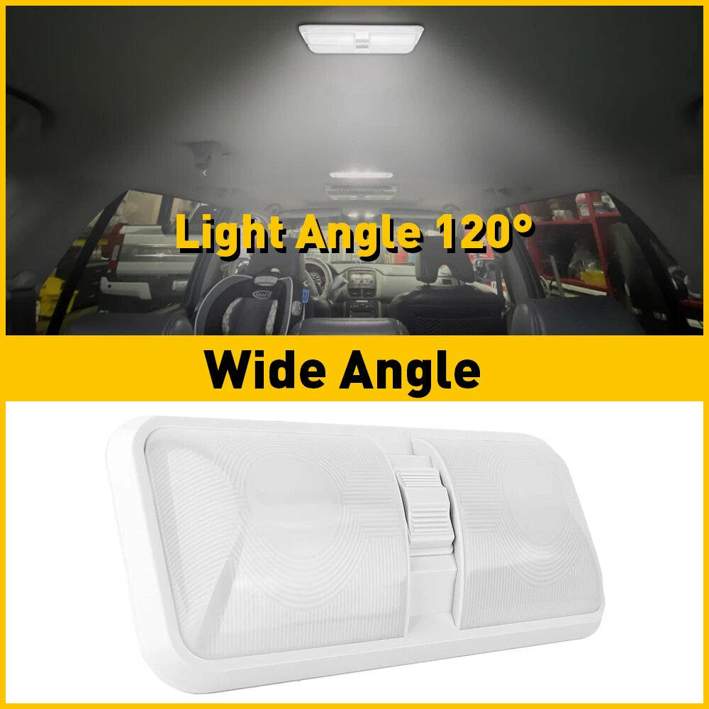 RV Interior 48 LEDs Light Ceiling Camper Trailer 11V-18V with 600LM Switch White 6B93BC-57