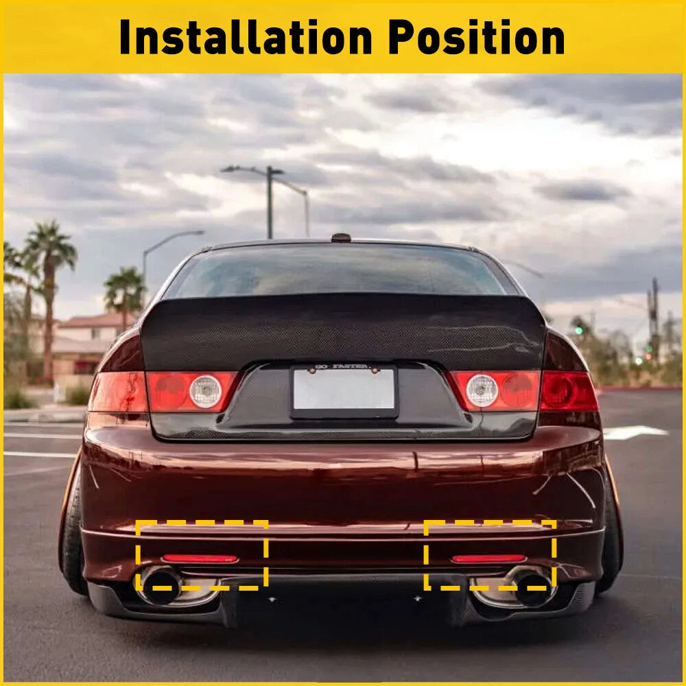 Pair Rear Bumper Reflector Light For Honda CRV 2005-2006 Odyssey Element TSX AAA 6B93BC-57