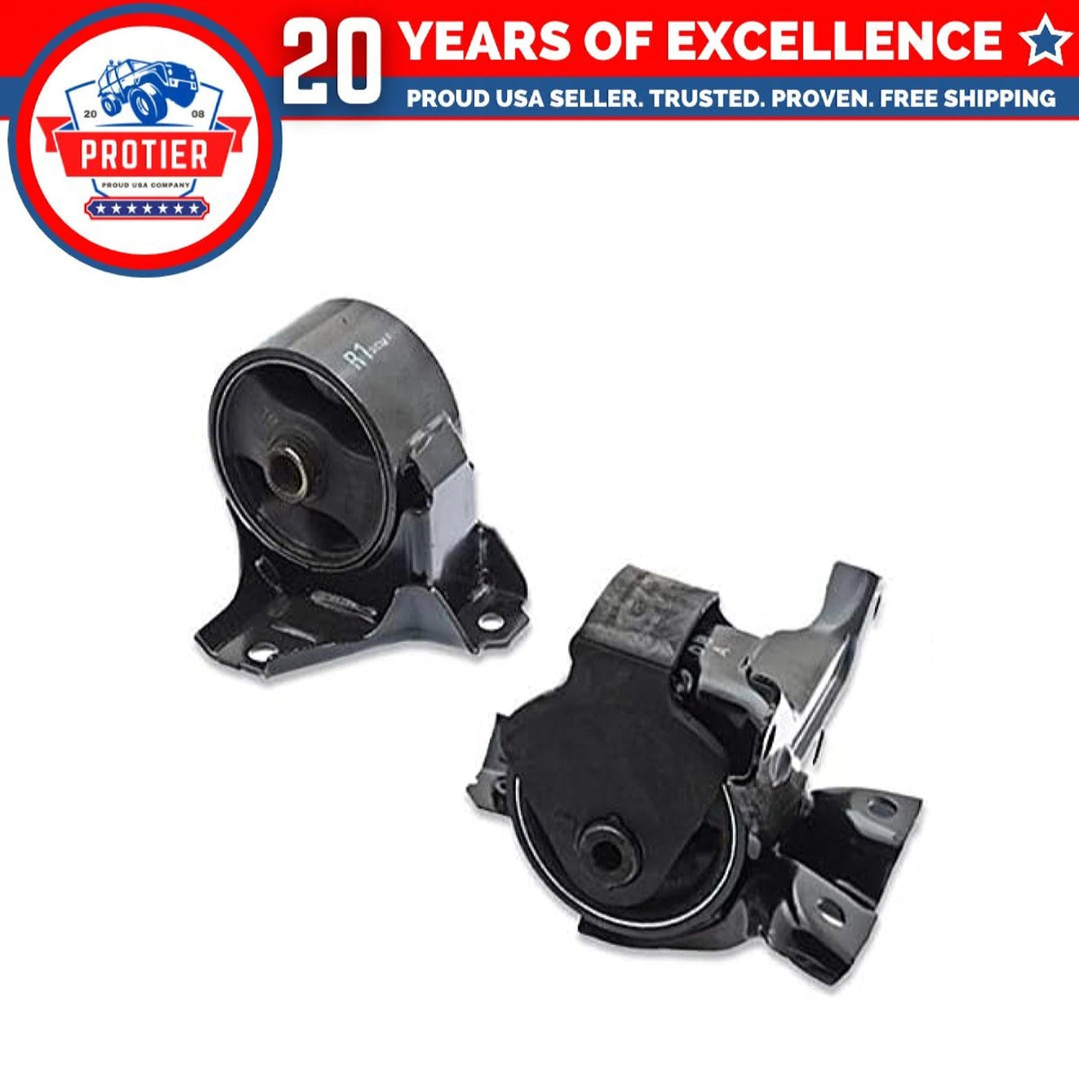 Fits 2006-2010 Hyundai Azera 3.3L 3.8L Front Motor & Trans Mount Set 2pcs : 6B93BC-57