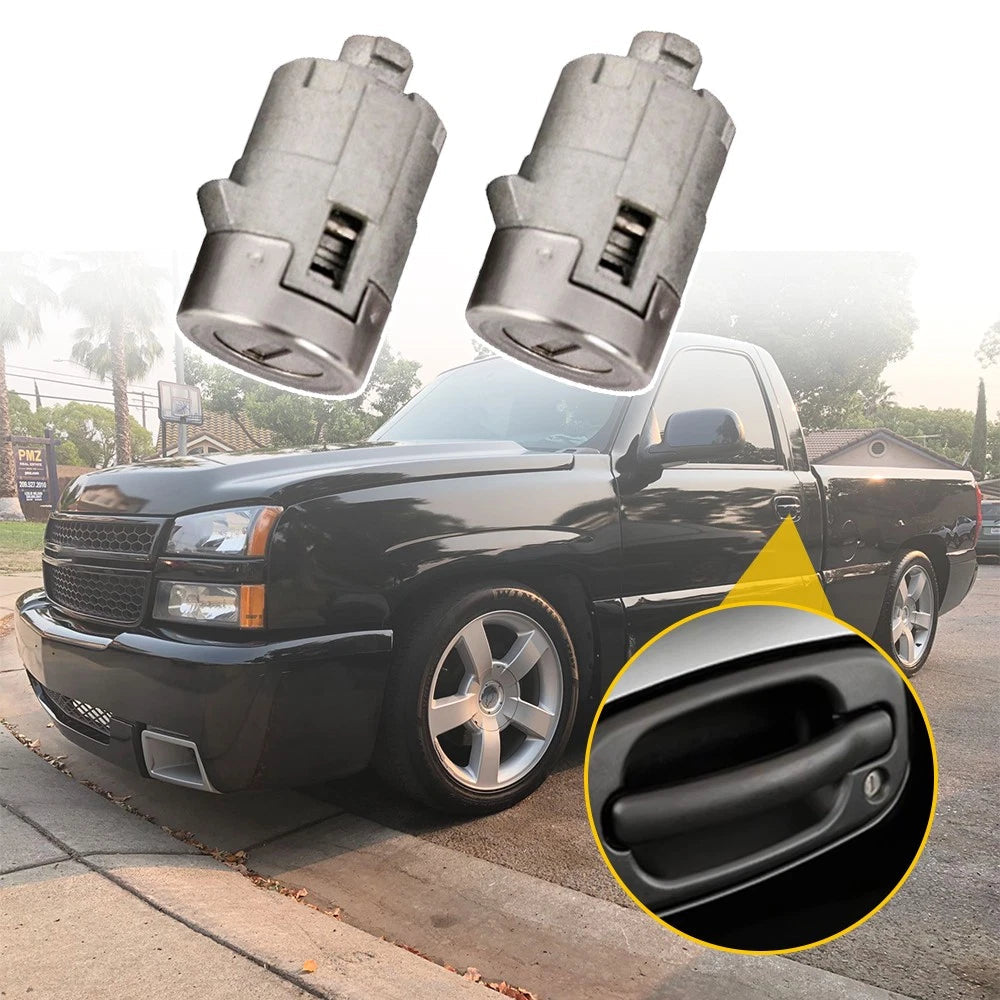 Door Lock Cylinder Set W/ Keys For 2001-2006 GMC CHEVY SILVERADO TAHOE 15298924 6B93BC-57