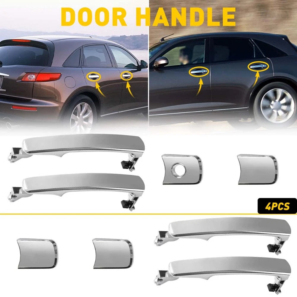 4X Front Rear Exterior Outside Door Handle for Nissan Rogue Murano Infiniti EOA 6B93BC-57